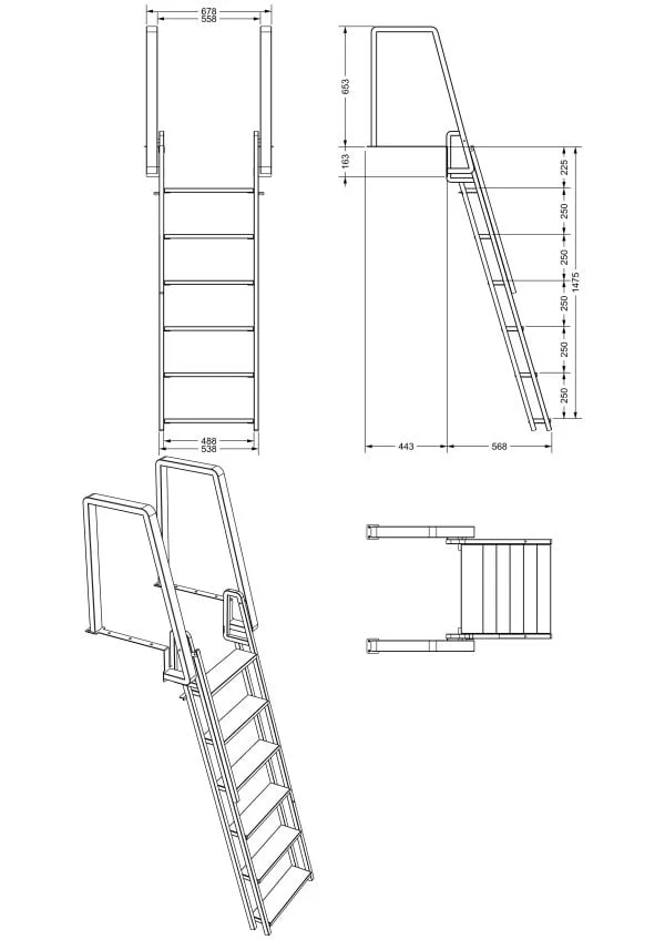 badstege 6 steg syrafast dimensions